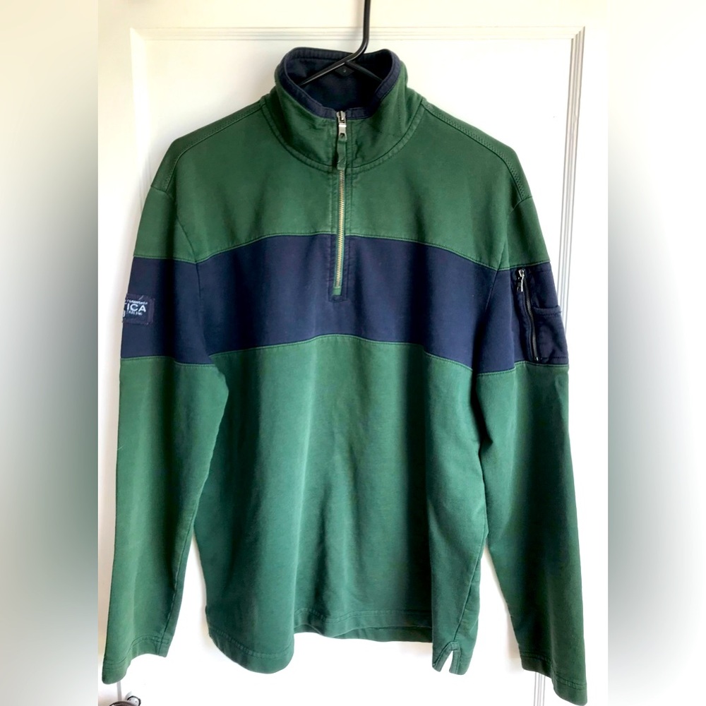 Nautica Seaworthy Sailing Gear N83 Qrt Zip Pullover Jacket Mens Size Large